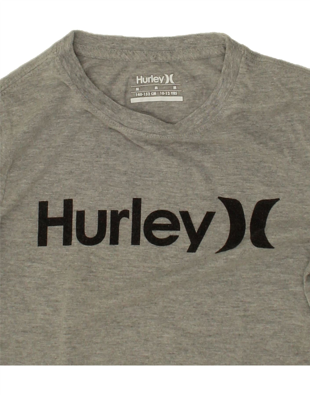 HURLEY Boys Top Long Sleeve 10-11 Years Medium  Grey Vintage Hurley and Second-Hand Hurley from Messina Hembry 