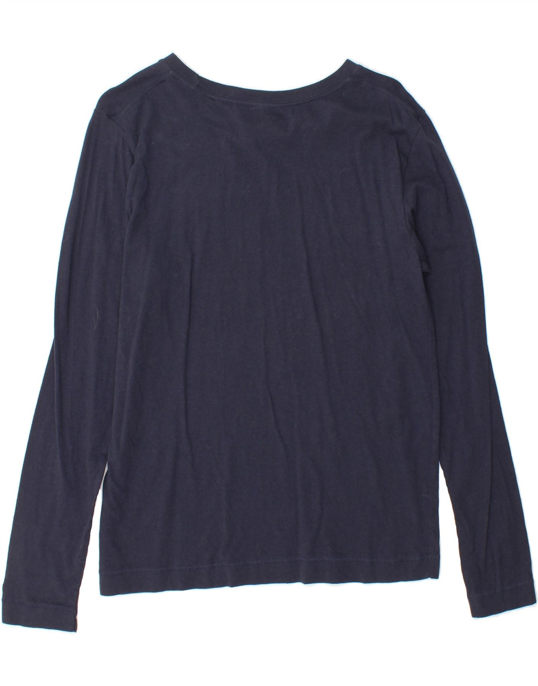 CHAMPION Womens Graphic Top Long Sleeve UK 12 Medium Navy Blue Cotton Vintage Champion and Second-Hand Champion from Messina Hembry 