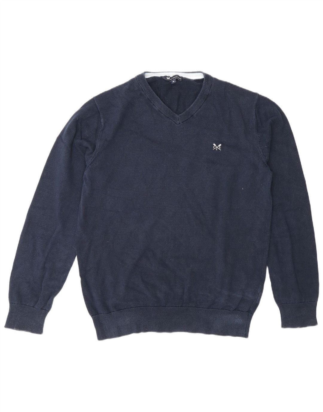 Besætningstøj Herre V-hals sweater Medium Marineblå Bomuld