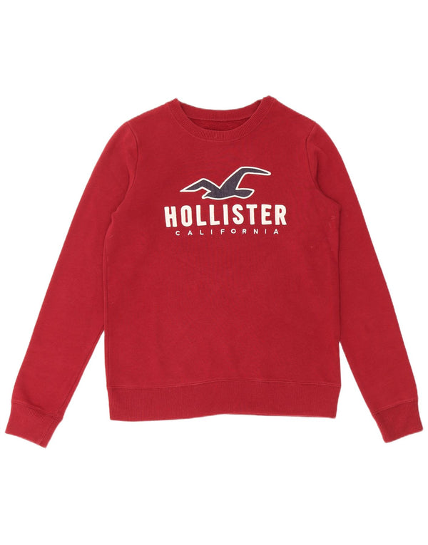 HOLLISTER Grafisk sweatshirt til mænd XS Bourgogne bomuld