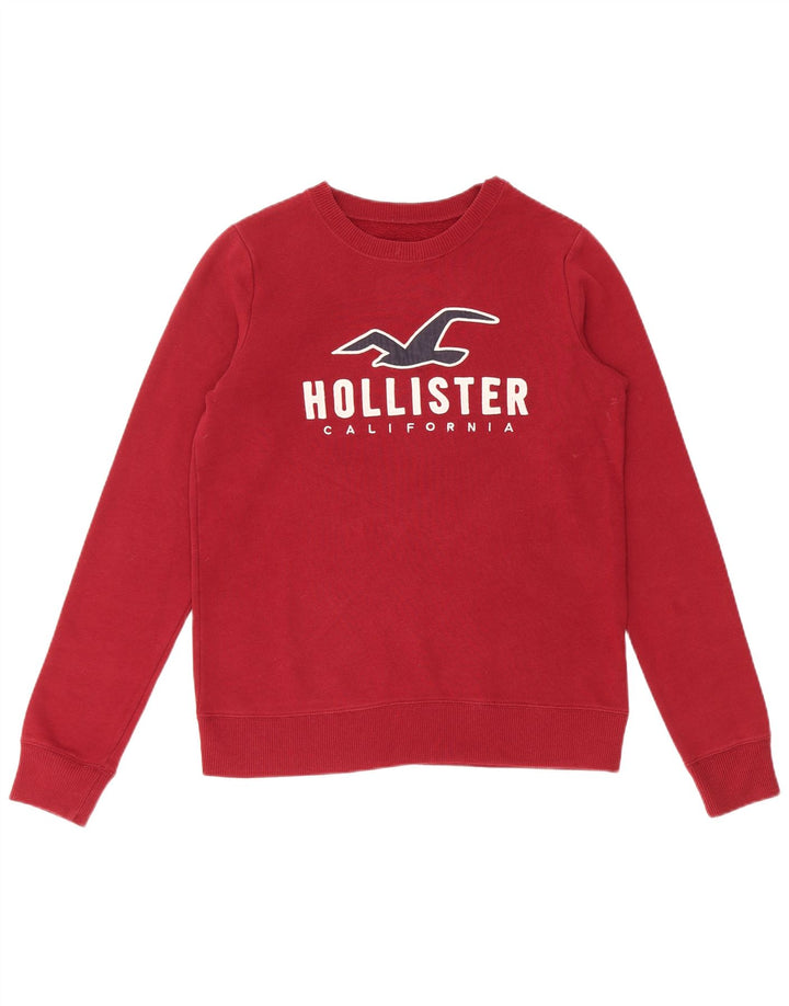 HOLLISTER Grafisk sweatshirt til mænd XS Bourgogne bomuld