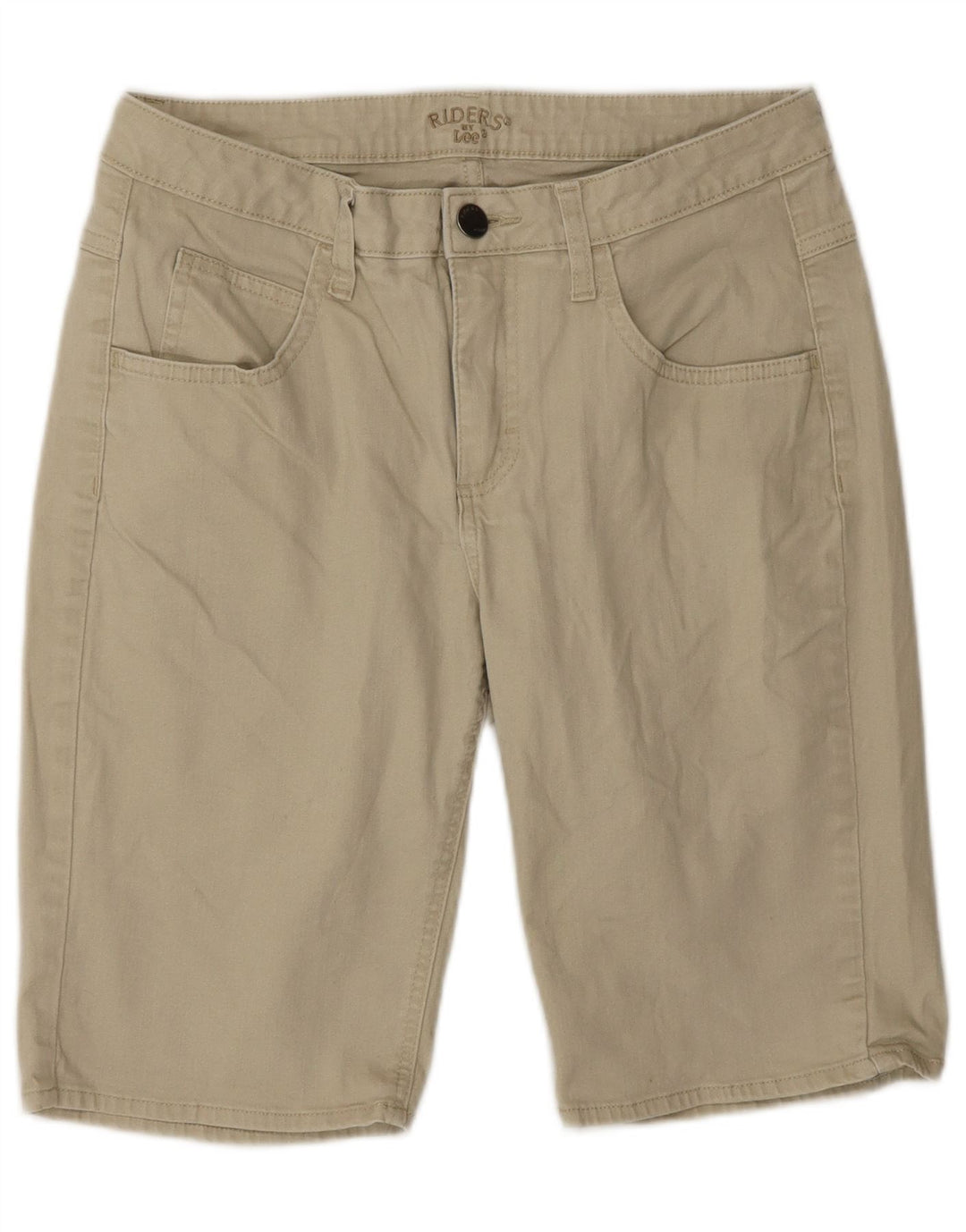 Lee Womens Riders Casual Shorts US 8 Medium W30 Beige Bomuld