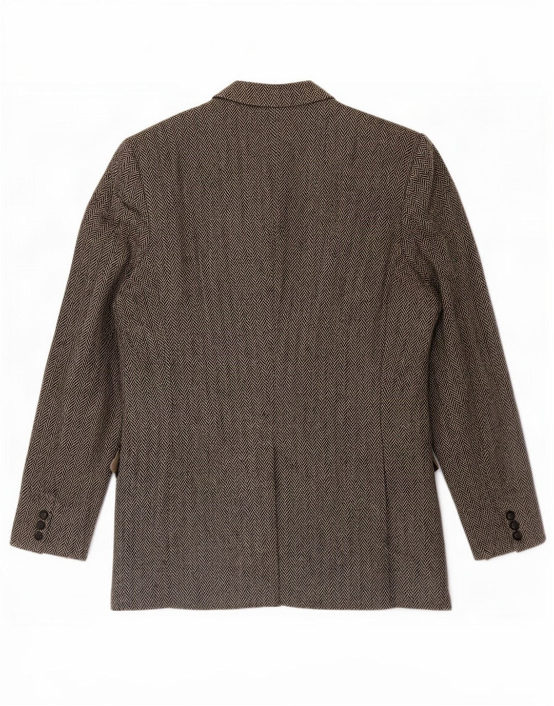 Harris Tweed Herre lang 2-knaps blazerjakke størrelse 46 XL Grå sildeben