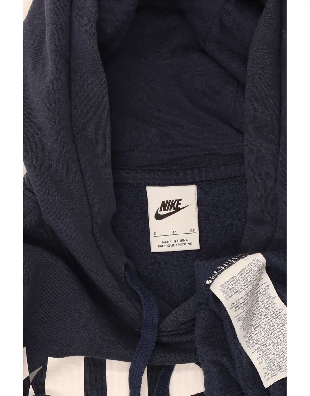 Nike grafisk hættetrøje til mænd, lille marineblå bomuld
