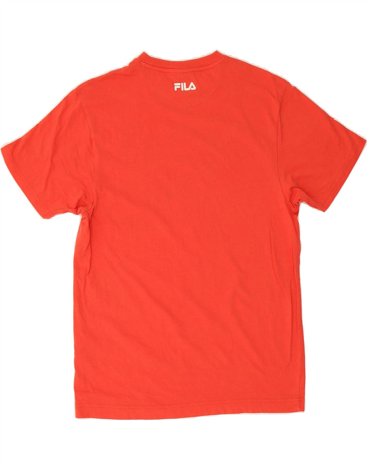FILA Mens Graphic T-Shirt Top Small Red Cotton Vintage Fila and Second-Hand Fila from Messina Hembry 