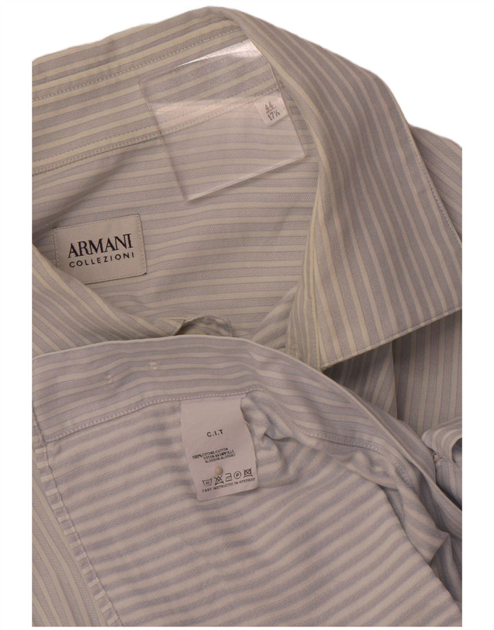ARMANI COLLEZIONI Herreskjorte str. 44 17 1/2 XL Blåstribet bomuld