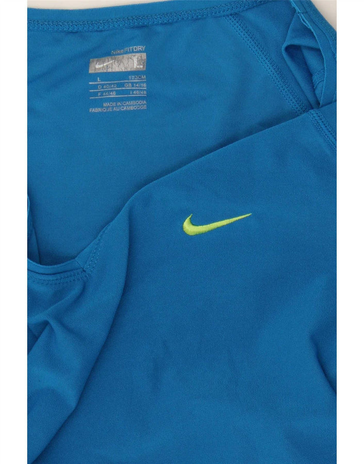 Nike T-Shirt Top UK 14/16 Stor Blå