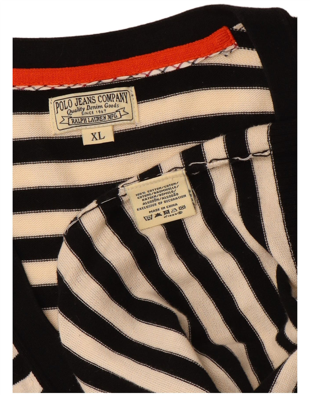 RALPH LAUREN Grafisk cardigan sweater til kvinder UK 18 XL Off White Stribet