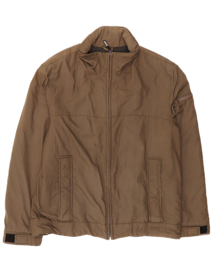 Gas Herre Hooded Utility Jacket UK 40 Large Brown Nylon