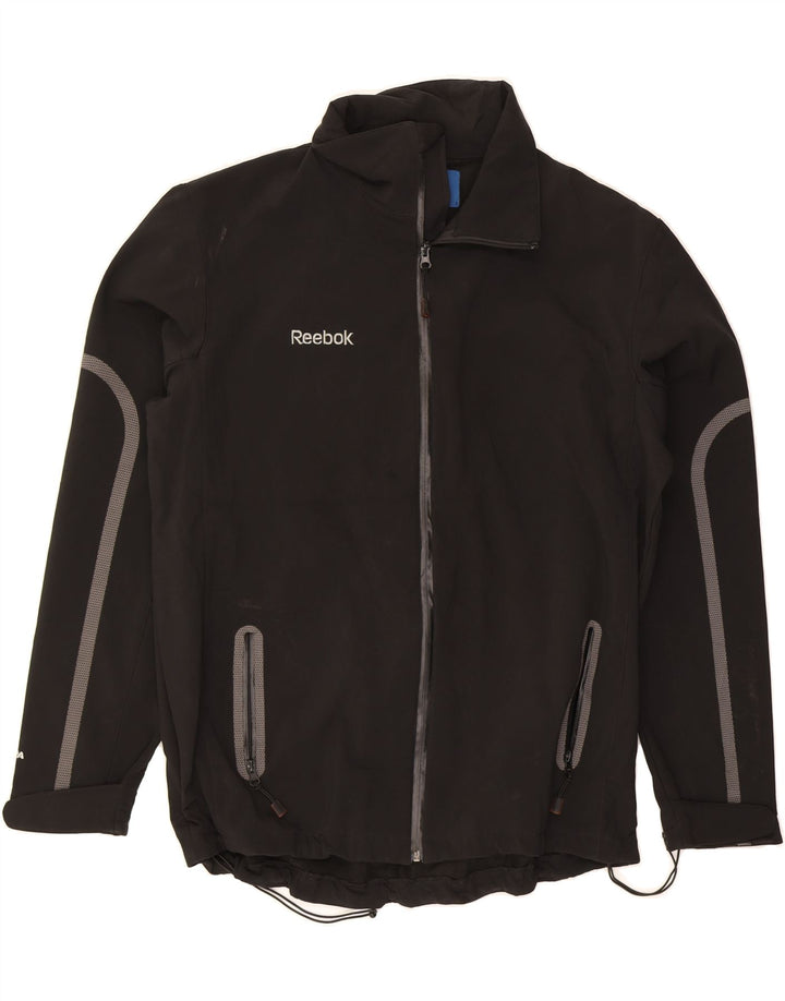 REEBOK Mens Tracksuit Top Jacket XL Black Polyester Vintage Reebok and Second-Hand Reebok from Messina Hembry 