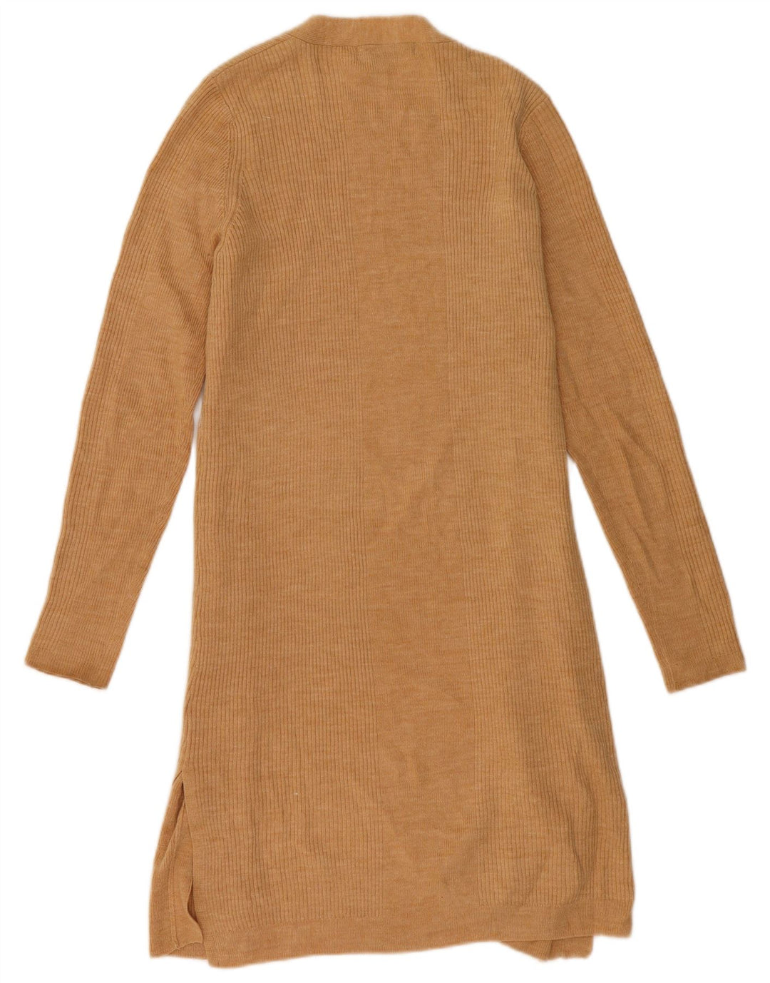 Marks & Spencer Dame Longline Åben Cardigan Sweater UK 14 Medium Beige