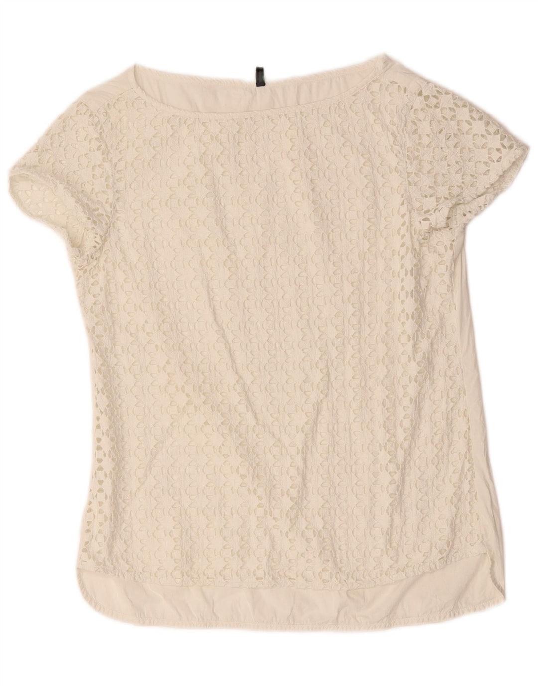 Benetton Damebluse Top UK 14 Medium White