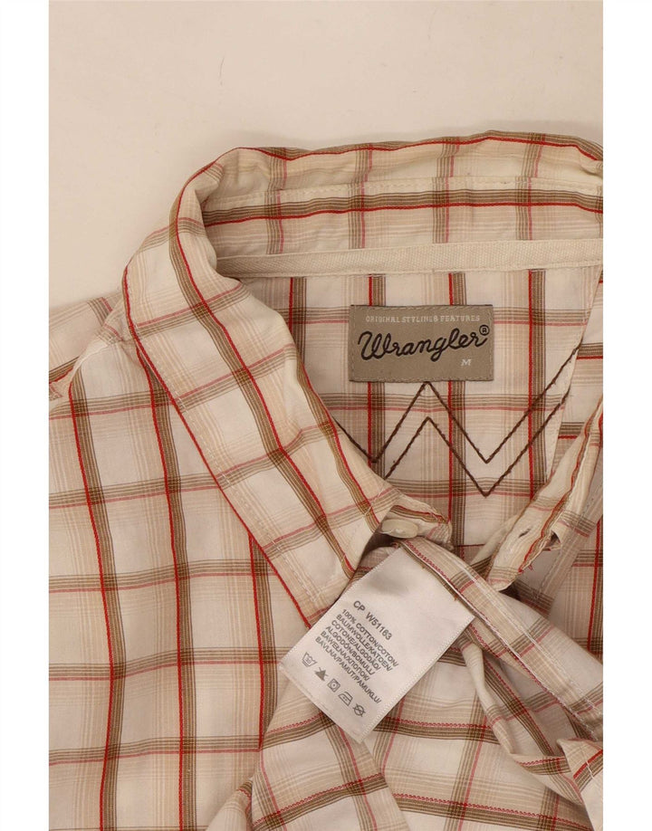 Wrangler Herreskjorte Medium Beige Ternet bomuld
