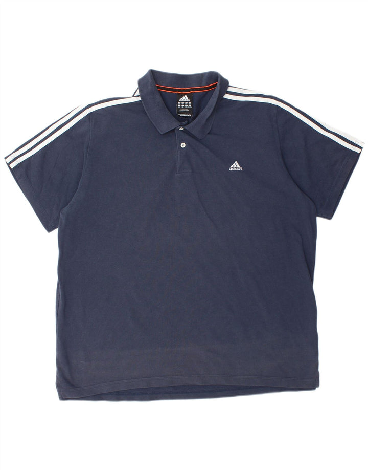 ADIDAS Climalite poloshirt til mænd 2XL marineblå bomuld