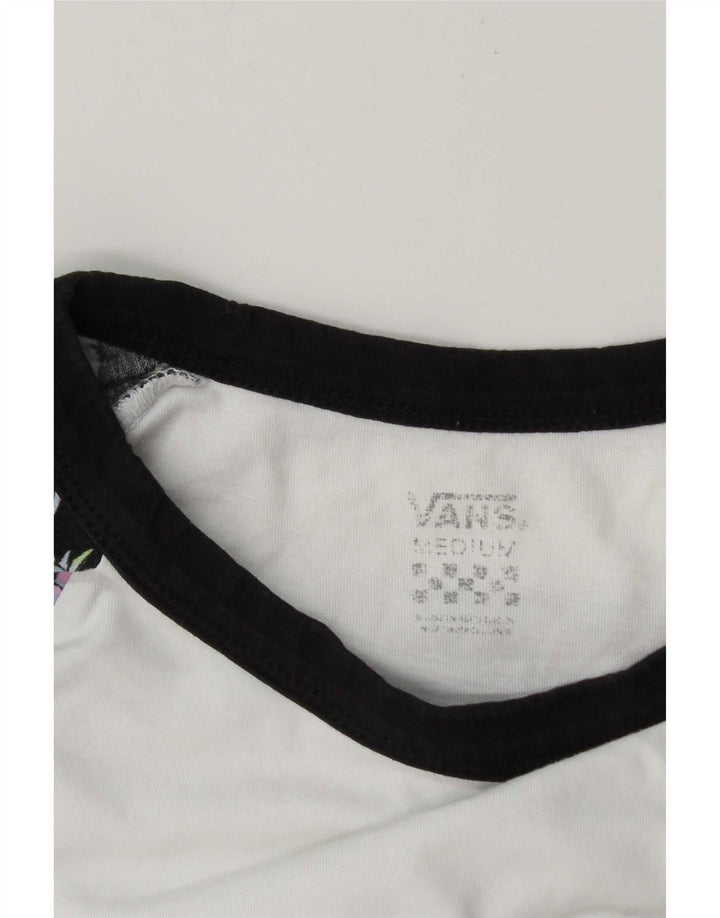 Vans Dame Top 3/4 ærmer UK 14 Medium White Colourblock