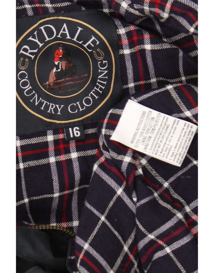 Rydale Womens vokset bomuldsjakke UK 16 Large Navy Blue