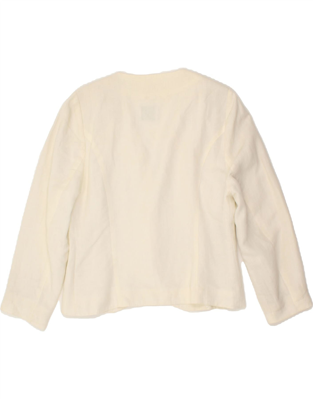 VINTAGE Womens 1 Button 3/4 Sleeve Blazer Jacket IT 42 Medium Beige Modal Vintage Vintage and Second-Hand Vintage from Messina Hembry 