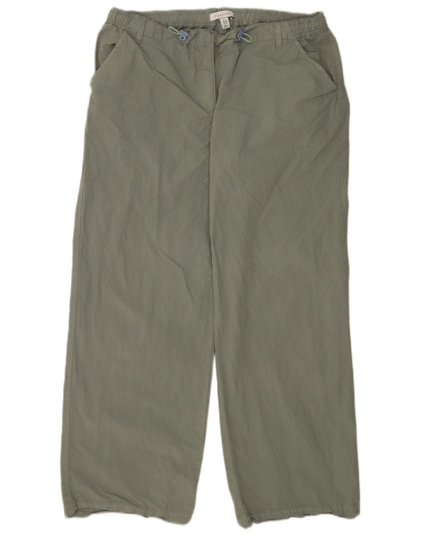 Topshop Dame Relaxed Fit Casual Bukser UK 12 Medium W34 L29 Grå Bomuld