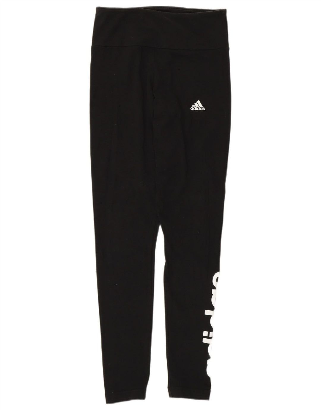 Adidas Dame Grafiske Leggings UK 8/10 Small Black Bomuld