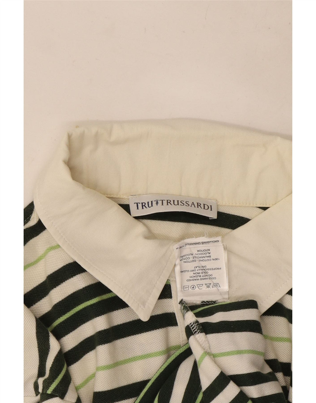 Trussardi herre poloshirt Medium flerfarvet stribet bomuld