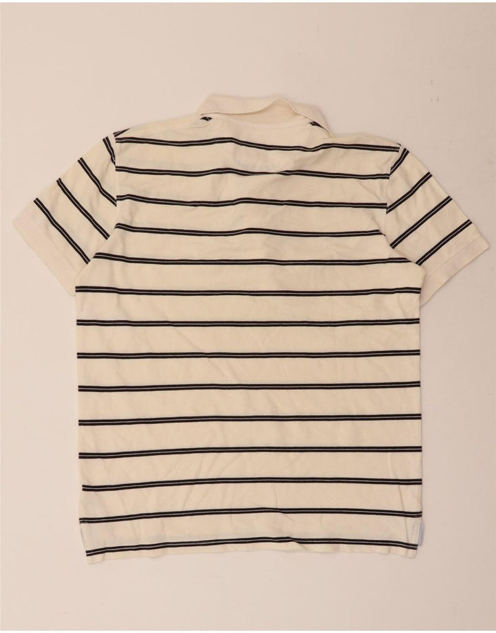 Massimo Dutti Herre poloshirt Medium Off White Stribet bomuld