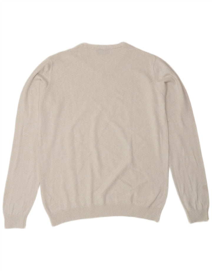 Charro Herre V-hals sweater lille hvid bomuld