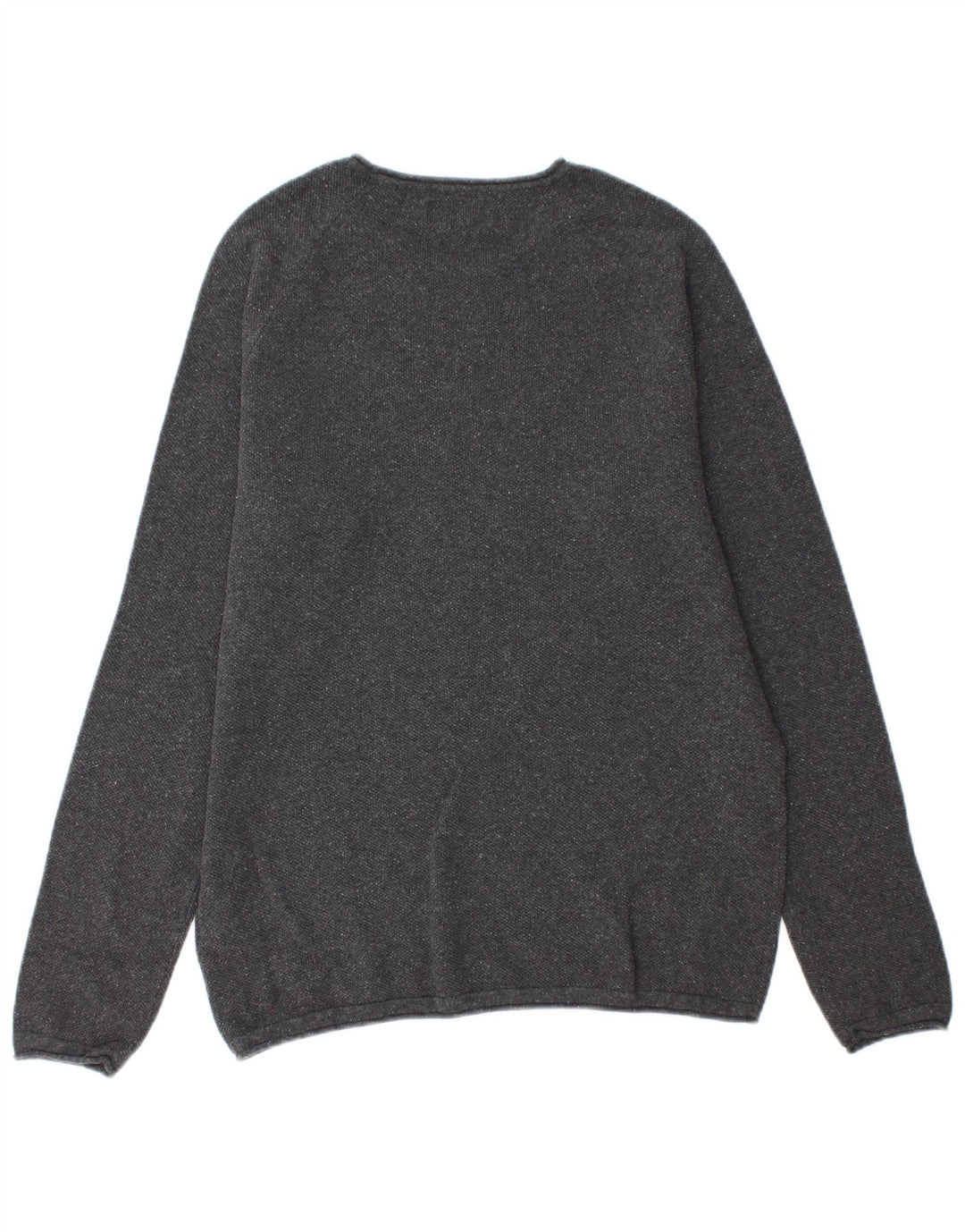 Jack & Jones Herre sweater med rund hals, mellemgrå bomuld