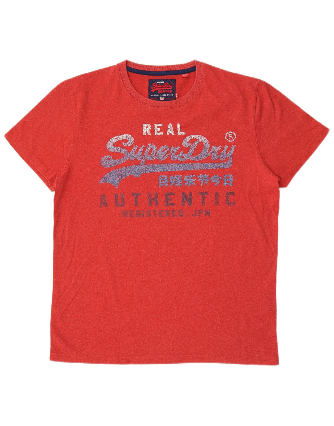 Superdry Herre grafisk T-shirt Top XL Rød Bomuld