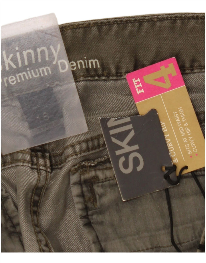 MOSSIMO Dame Curvy Mid Rise Cargo Bukser US 18 2XL W42 L33 Khaki