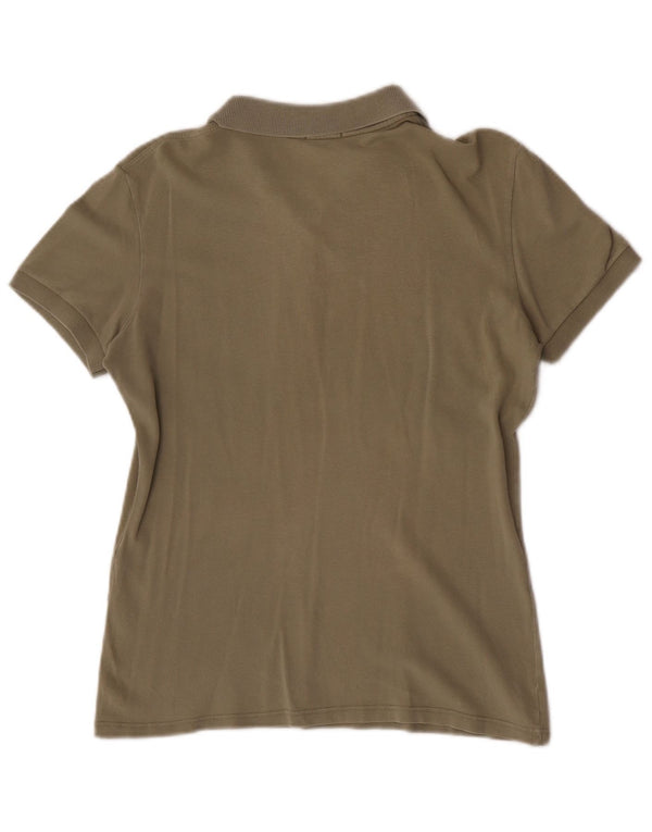 Fred Perry Womens Polo Shirt UK 18 XL Khaki Cotton