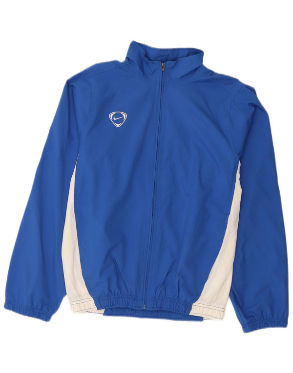 Nike træningsdragt topjakke til mænd UK 36/38 Lille blå farveblok polyester