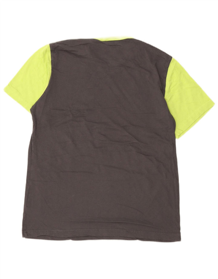 FILA Mens T-Shirt Top Medium Grey Colourblock Cotton