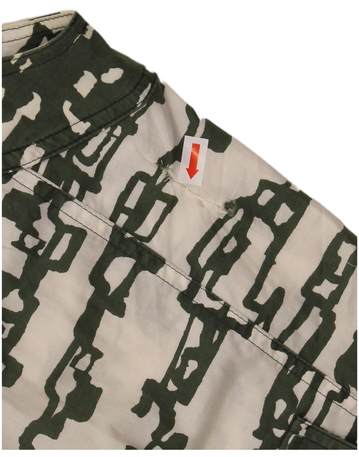 MARELLA ærmeløs skjortekjole til kvinder UK 12 Medium Grøn Geometrisk