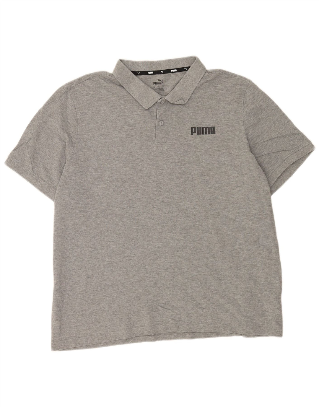 Puma Polo Shirt til mænd 2XL Grå Flecked Bomuld