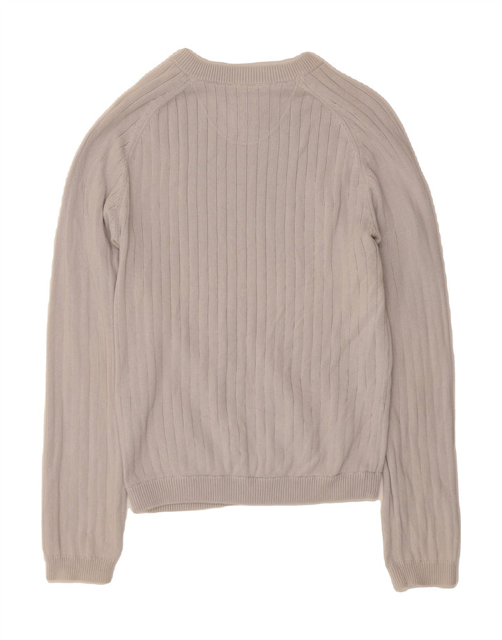 LEVI'S Mens V-Neck Jumper Sweater Medium Grey Cotton Vintage Levi's and Second-Hand Levi's from Messina Hembry 