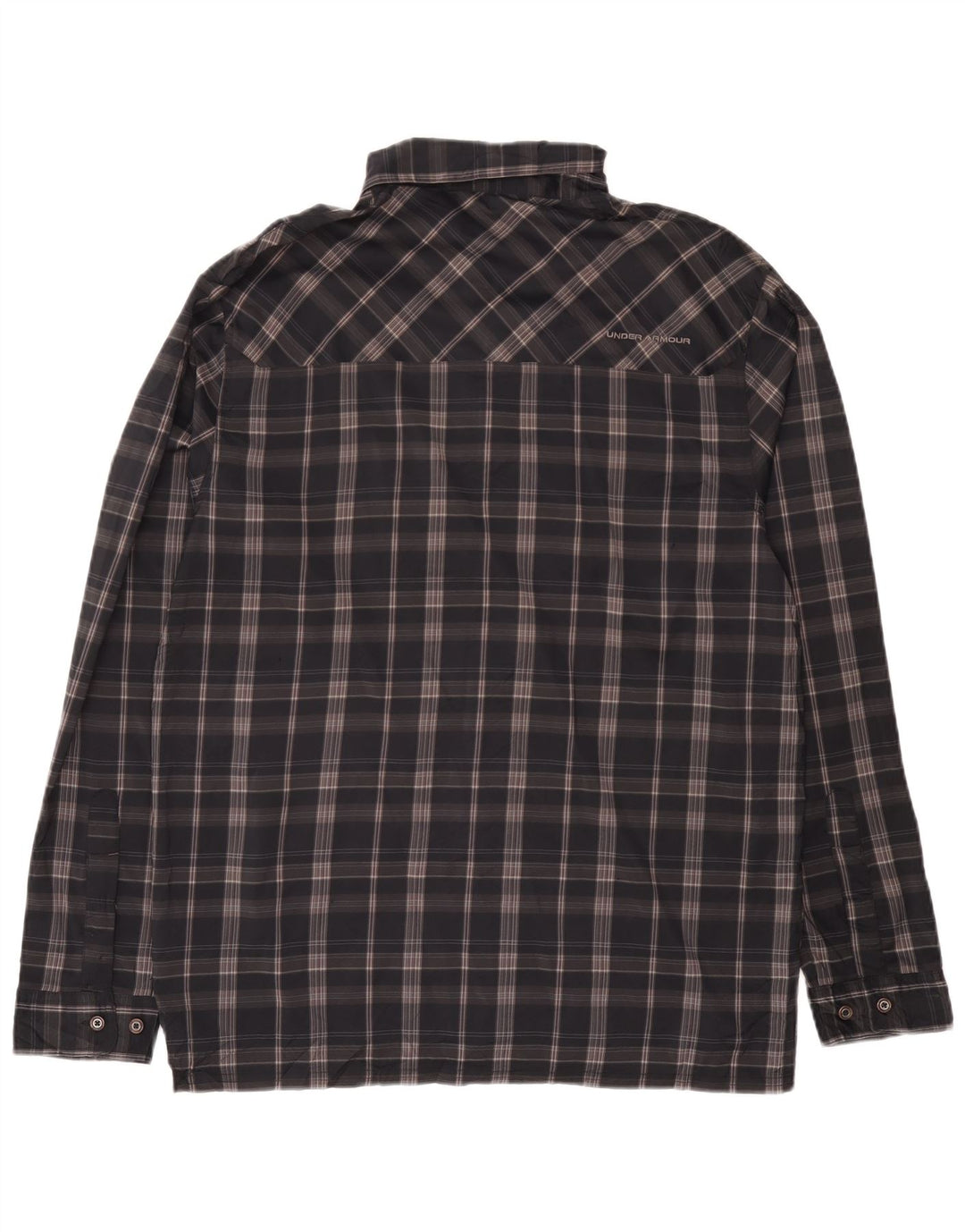 Under Armour Herre Allseason Gear Shirt Stor grå ternet polyester