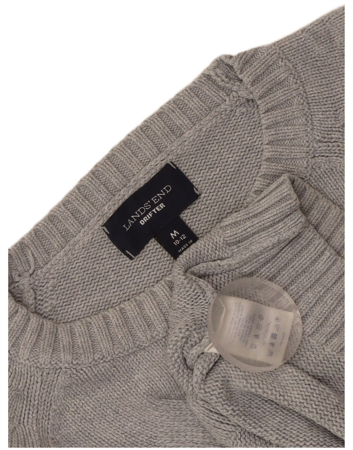 Lands End Dame Drifter Boat Neck Jumper Sweater UK 10/12 Medium Grey