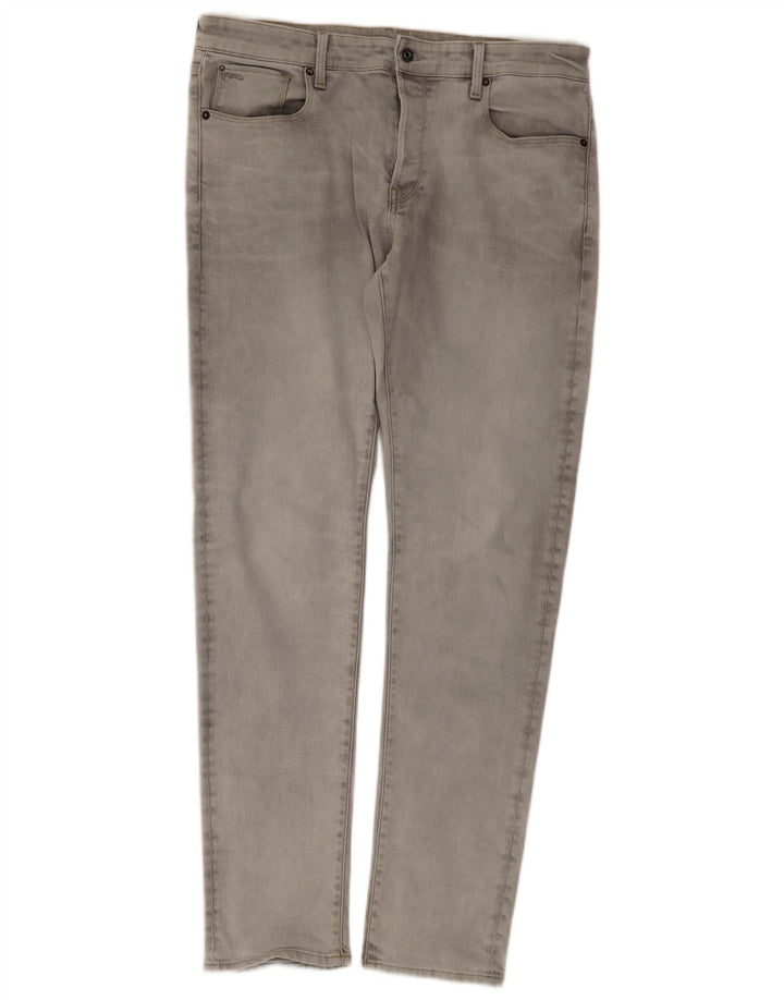 G-Star Herre 3301 Slim Jeans W36 L36 Grå Bomuld