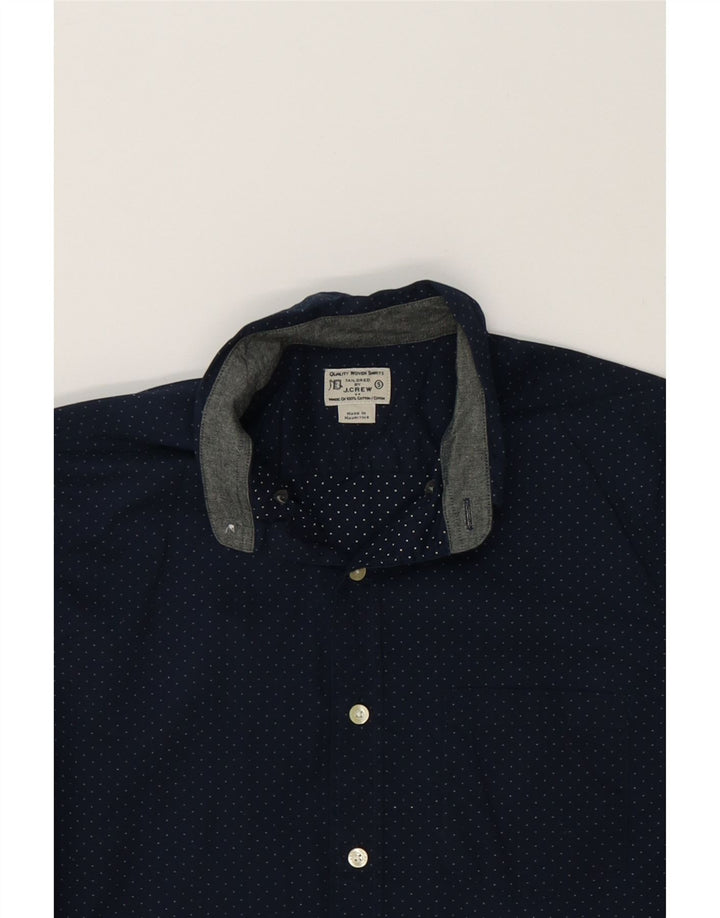 J. CREW Mens Shirt Small Navy Blue Polka Dot Cotton Vintage J. Crew and Second-Hand J. Crew from Messina Hembry 