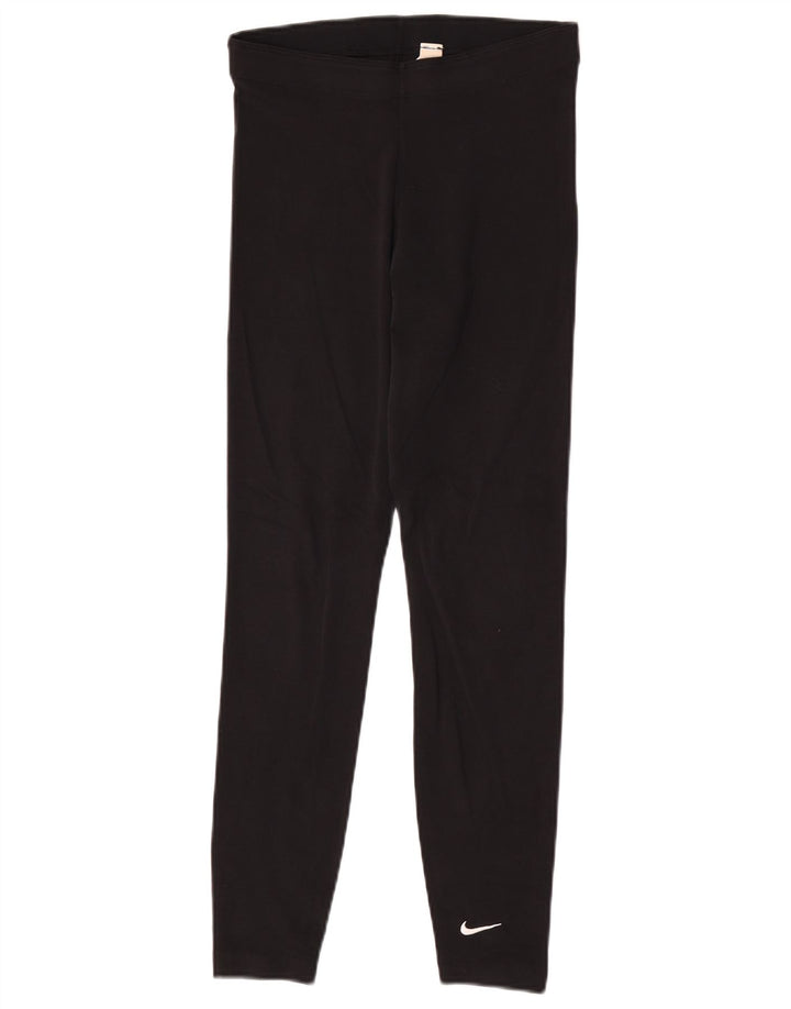 Nike Dame Leggings UK 8 Small Black Bomuld