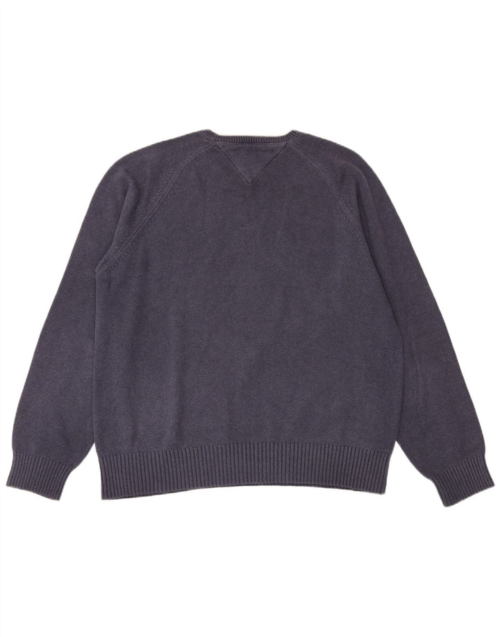 Tommy Hilfiger Herre Crew Neck Jumper Sweater Large Navy Blue Classic
