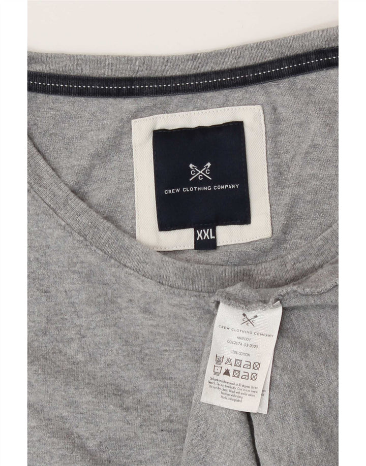 Crew Clothing Herre T-Shirt Top 2XL Grå Bomuld