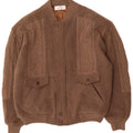UMBERTO VALLATI Herre Strik Bomber Jacket IT 52 XL Brun Geometrisk