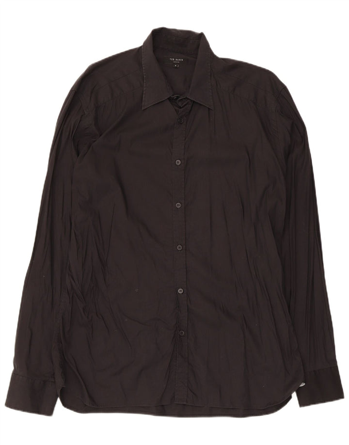 Ted Baker herreskjorte str. 5 XL Sort bomuld