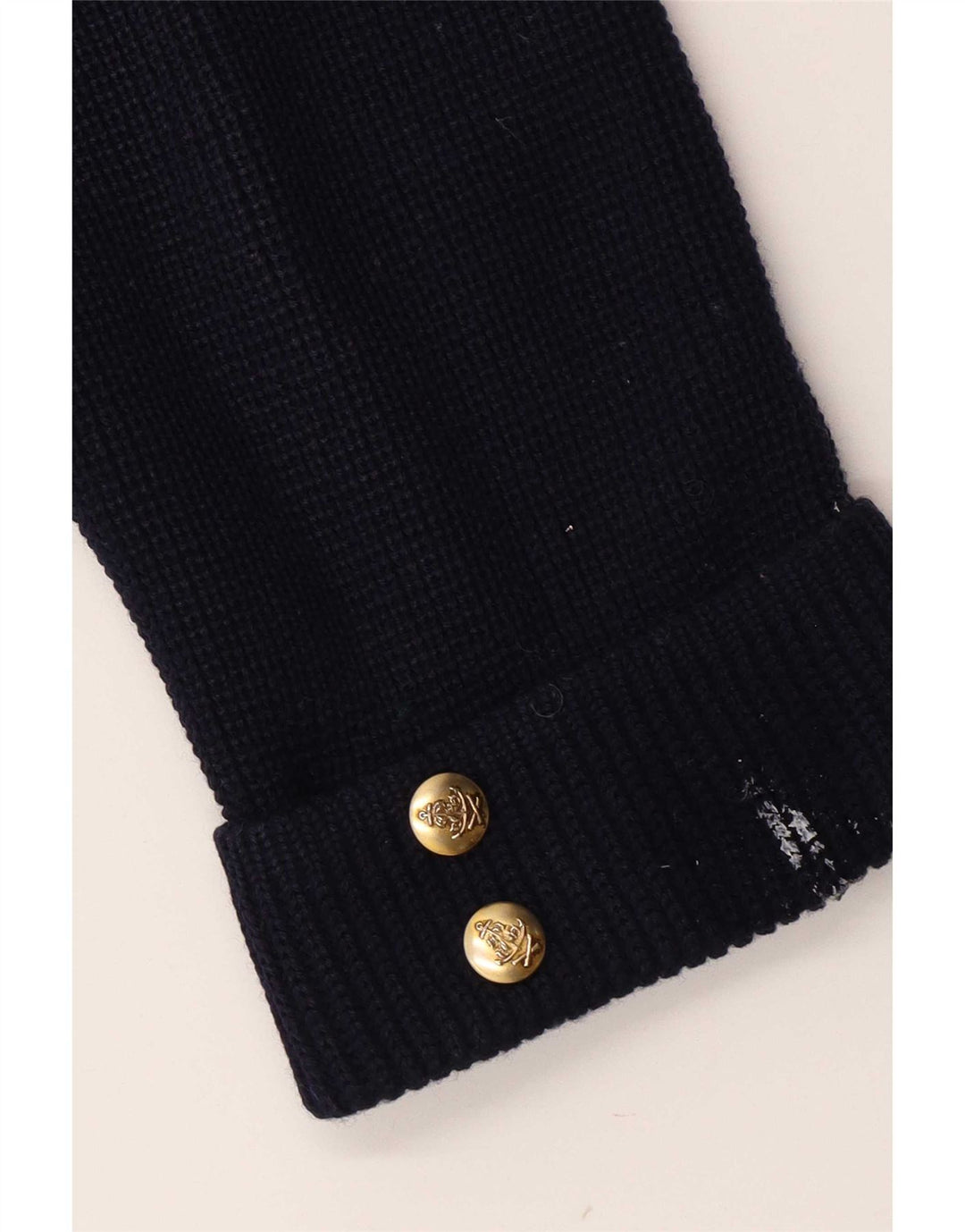 Vintage Dame Dobbeltradet Blazer Jacket UK 12 Medium Navy Blue
