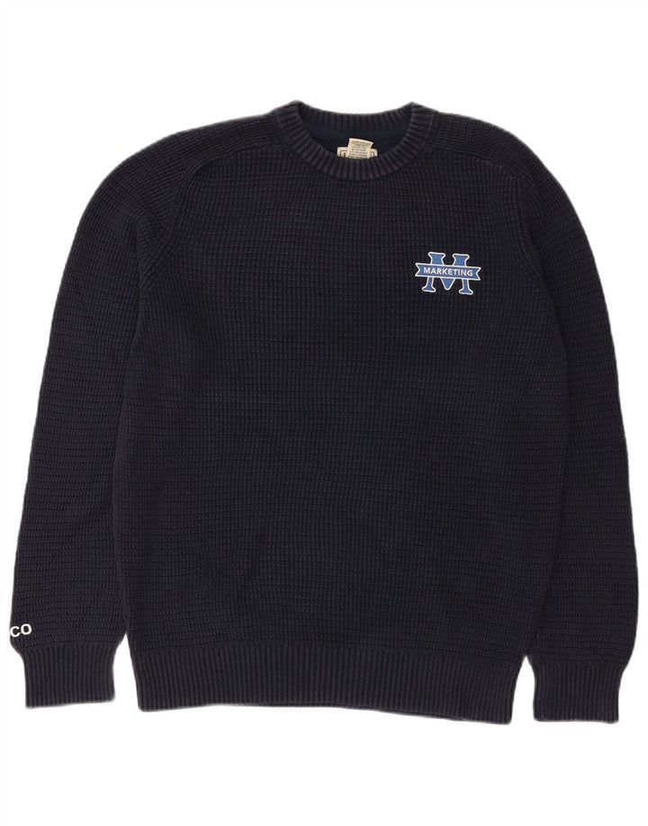 L.L.Bean Herre sweater med rund hals, lille marineblå bomuld