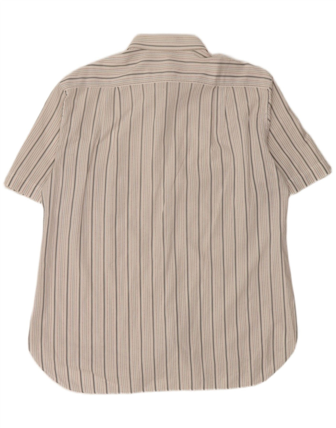 Vintage kortærmet herreskjorte stor hvid stribet