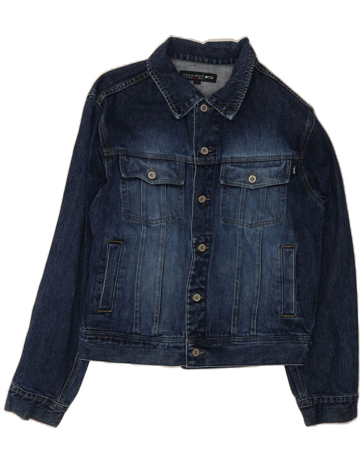 JACK & JONES Mens Denim Jacket UK 40 Large Blue Cotton Vintage Jack & Jones and Second-Hand Jack & Jones from Messina Hembry 