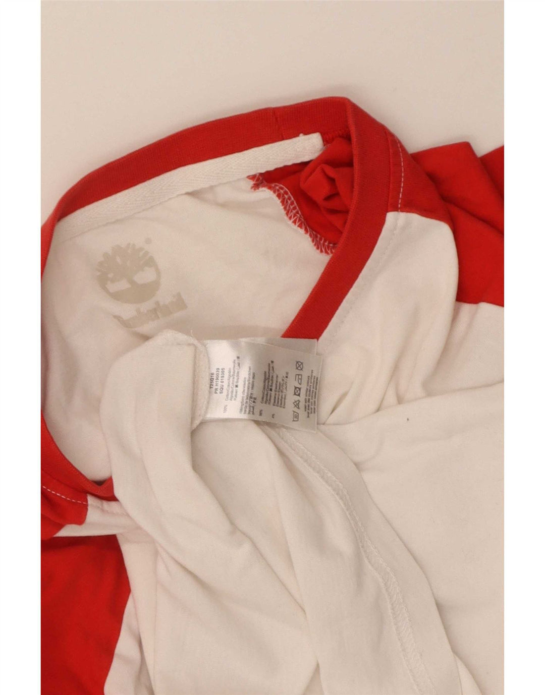 Timberland Dame Grafisk Top Langærmet UK 10 Small White Colourblock