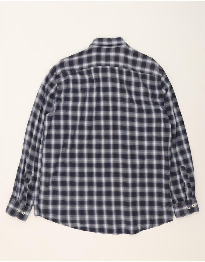 CARRERA Herre Regular Fit Flannel Shirt 2XL Navy Blue Check
